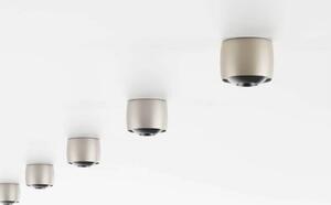 LOOM DESIGN plafonieră LED Air, gri, aluminiu, Ø 10 cm, reglabil, Bej, Camera de zi / sufragerie, Aluminiu, Modern