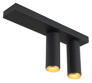 LOOM DESIGN Spot LED pentru tavan X-Beam, 2 becuri, negru, reglabil, Negru, Camera de zi / sufragerie, Aluminiu, Modern
