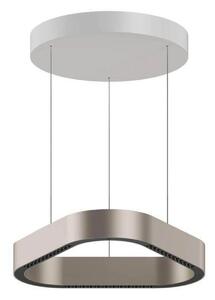 LOOM DESIGN Lampă suspendată LED Trigon, gri, aluminiu, 40 cm, reglabil, Bej, Camera de zi / sufragerie, Aluminiu, Modern