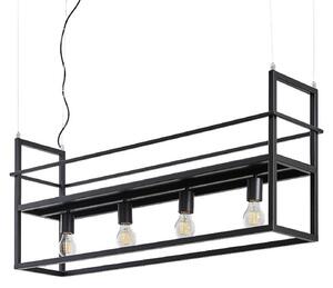 Lustră Pendul Lindby, Grisela, reglabil, Negru, Camera de zi, Metal, Modern