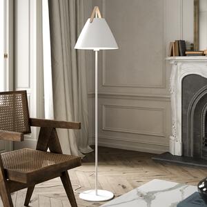 DFTP by Nordlux Lampadar Strap din metal cu curea piele, albă, Alb, Camera de zi / sufragerie, Metal, Scandinavă