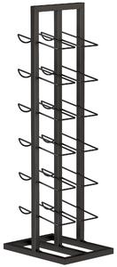 HOMCOM Suport din Metal, 12 Sticle, de Podea, Negru | Aosom Romania