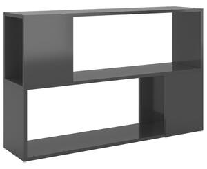Bibliotecă, gri extralucios, 100x24x63 cm, PAL