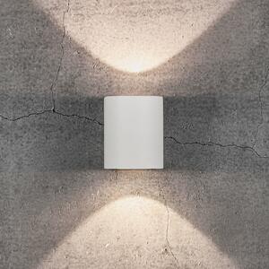 Nordlux Aplică LED de exterior Canto 2, 10 cm, alb, Alb, Metal, Modern