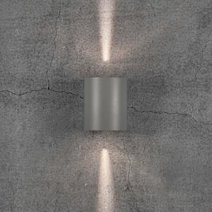 Nordlux Aplică LED de exterior Canto 2, 10 cm, gri, Gri, Metal, Modern