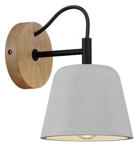 Lampă de perete Lucande, Kalinda, reglabil, Gri, Camera de zi, Beton, Scandinavă