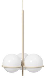Candelabre ferm LIVING, Era, reglabil, Bej, Camera de zi, Sticlă, Design