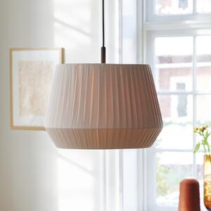 Nordlux Lampă suspendată Dicte, legată manual Ø40cm, amber, reglabil, Bej, Camera de zi / sufragerie, Țesătură / Textil, Scandinavă