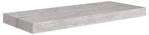 Raft de perete suspendat, gri beton, 60x23,5x3,8 cm, MDF