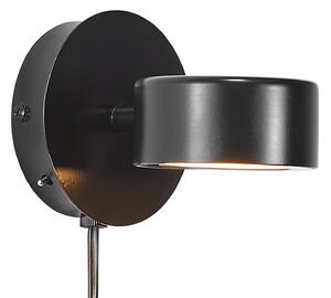 Lampă de perete Nordlux, Clyde, reglabil, Negru, Camera de zi, Metal, Modern
