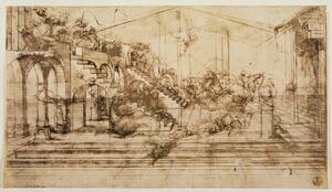 Reproducere Perspective Study for the Background of The Adoration of the Magi, Leonardo da Vinci