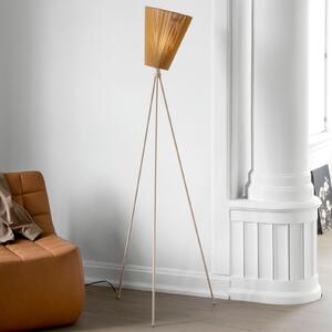 Northern Oslo Wood lampă de podea caramel/bej, reglabil, Camera de zi / sufragerie, Țesătură / Textil, Design, Umbrelă în picioare