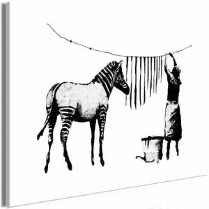 Tablou - Banksy: Washing Zebra (1 Part) Wide