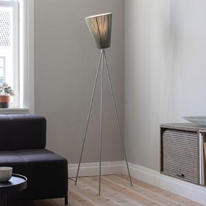 Northern Oslo Wood lampă de podea gri deschis/oliv, reglabil, Verde, Camera de zi / sufragerie, Țesătură / Textil, Design, Umbrelă în picioare