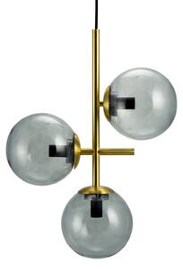 Lustră Pendul Dyberg Larsen, Como, reglabil, Auriu / Alamă, Bucătărie, Sticlă