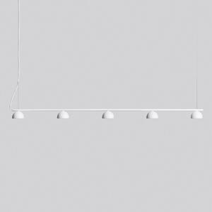 Northern Blush lampă susp. LED, 5 becuri, alb, reglabil, Alb, Camera de zi / sufragerie, Metal, Design