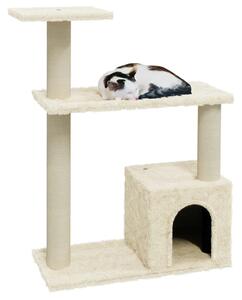 Ansamblu pisici cu stâlpi din funie de sisal, crem, 70 cm