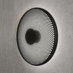 Northern Glint aplică de perete LED, negru, reglabil, Negru, Camera de zi / sufragerie, Metal, Design