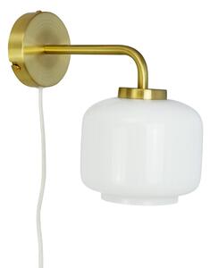 Lampă de perete Dyberg Larsen, Arp, Auriu / Alamă, Camera de zi, Sticlă, Design