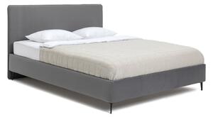 Pat matrimonial gri tapițat cu somieră 180x200 cm Noira Slim – Bonami Selection