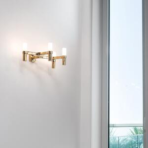Nemo Crown aplice de perete cu 4 lumini, lăcuit auriu, reglabil, Auriu / Alamă, Camera de zi / sufragerie, Metal, Modern