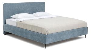 Pat matrimonial albastru tapițat cu somieră 160x200 cm Noira Slim – Bonami Selection