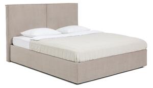 Pat matrimonial taupe tapițat cu spațiu de depozitare cu somieră 160x200 cm Thessa Bold – Bonami Selection