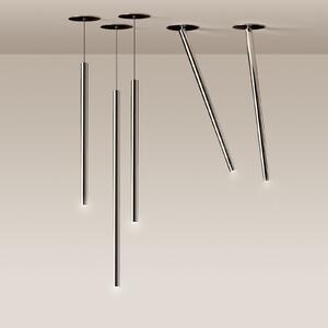 Nemo Canna Nuda plafonieră LED, crom, Metalic, Camera de zi / sufragerie, Metal, Modern