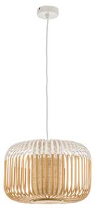 Lustră Pendul Forestier, Bamboo Light S, reglabil, Alb, Camera de zi, Bamboo, Design