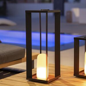 Newgarden Siroco LED pentru terasă, înălțime 50 cm, reglabil, Negru, Metal, Modern