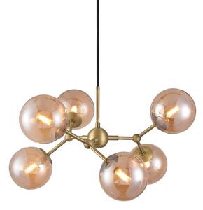 Lustră Pendul Halo Design, Auriu / Alamă, Sala de mese, Metal