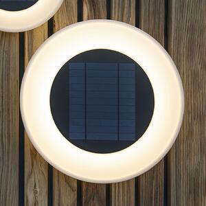 Newgarden Wally Lampă solară LED de perete, Ø 39 cm, Alb, Plastic, Lumini solare