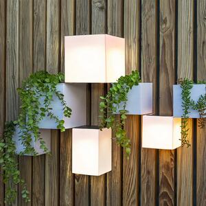 Newgarden Wally Lampă solară LED de perete, 18x18 cm, Alb, Plastic, Lumini solare