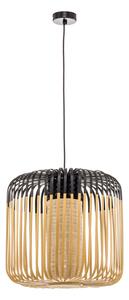 Lustră Pendul Forestier, Bamboo Light M, reglabil, Negru, Camera de zi, Bamboo, Design