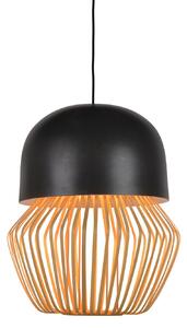 Lustră Pendul Forestier, Anemos, reglabil, Negru, Camera de zi, Bamboo, Design