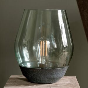 New Works Lampa de masă Bowl, cupru/gri fum, înălțime 30 cm, Camera de zi / sufragerie, Metal, Design