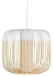 Lustră Pendul Forestier, Bamboo Light M, reglabil, Alb, Camera de zi, Bamboo, Design