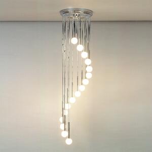 ORION Vercromte lampă suspendată TALISA cu sticlă opal, Metalic, Camera de zi / sufragerie, Metal, Design