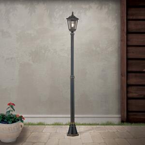 ORION Lampadar Puchberg 1 flux, 211 cm, negru auriu, reglabil, Negru, Metal, Antichitate