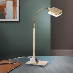 ORION Lampă de masă LED Tobias, alamă antic, Auriu / Alamă, Camera de zi / sufragerie, Metal, Modern