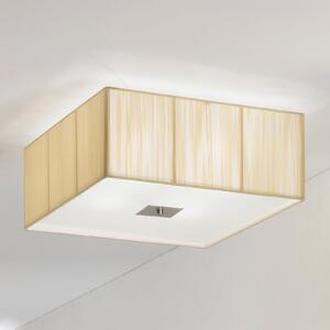 ORION Plafonieră textilă Benjamin, pătrată, reglabil, Bej, Camera de zi / sufragerie, Țesătură / Textil, Modern
