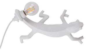 Lampă de masă SELETTI, Chameleon Lamp Going Down, Alb, Camera de zi, Plastic, Design