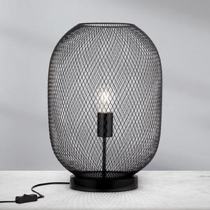 ORION Lampă de masă Georgina cu abajur colivie, Negru, Camera de zi / sufragerie, Metal, Modern