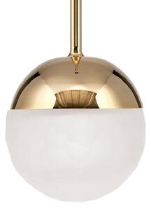 ORION Lampă suspendată LED Ball, 1 bec, auriu, reglabil, Auriu / Alamă, Camera de zi / sufragerie, Sticlă, Modern