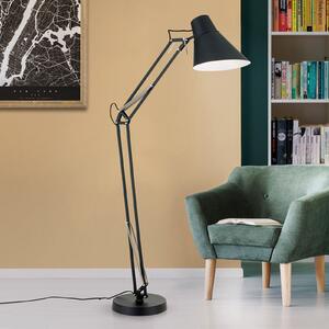 ORION Lampă podea Bachelor cu articulații reglabile, Negru, Camera de zi / sufragerie, Metal, Modern