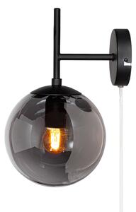 Lampă de perete By Rydéns, Boyle, Negru, Camera de zi, Sticlă, Modern