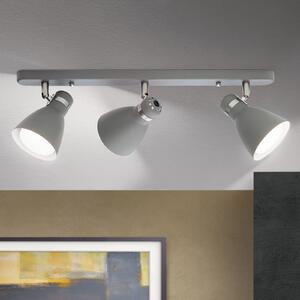 ORION Spot tavan School, 3 becuri, gri, reglabil, Gri, Camera de zi / sufragerie, Metal, Modern