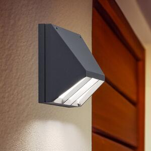 BEGA Aplică de exterior Bega LED 22256 K3, DALI, grafit, aluminiu turnat, reglabil, Gri, Aluminiu, Soclu de perete jos