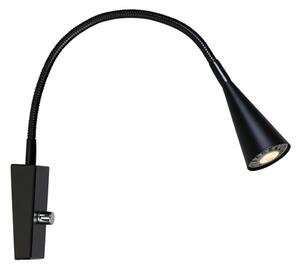 Lampă de perete Belid, reglabil, Negru, Camera de zi, Metal