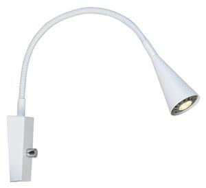 Lampă de perete Belid, reglabil, Alb, dormitor, Metal